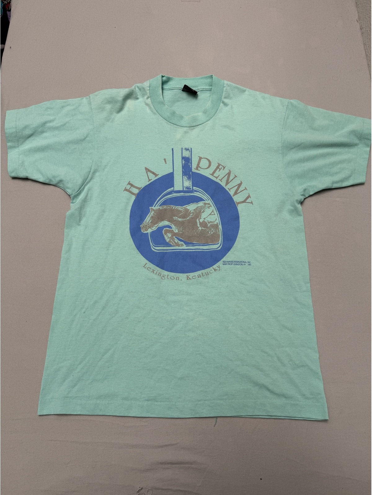Vintage Hapenny Horse Trials TShirt 1991 Lexington Ky L